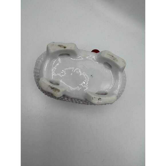 Mid Century Modern Japan Cherry Footed Bag Planter Vase MCM Gold Coloured Trim - Picture 6 of 9